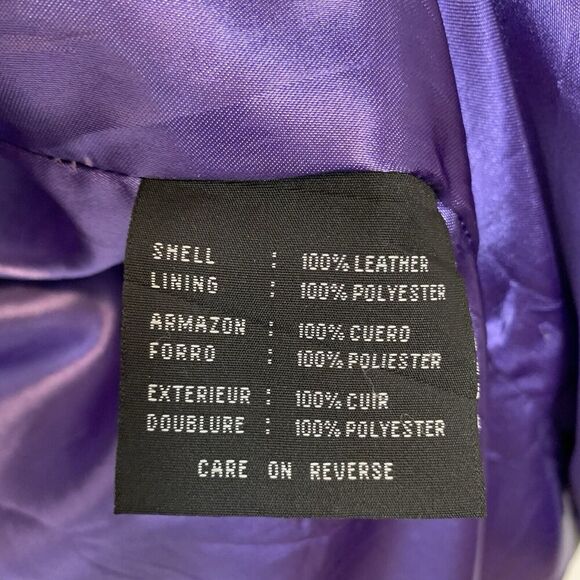 ColeBrook & Co Women’s Small Black Leather Jacket Motorcycle Slip Pockets Zip Up - Picture 4 of 7